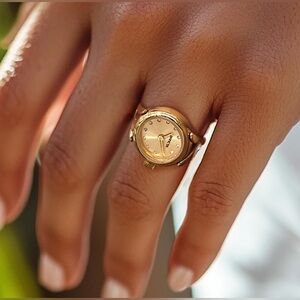 Invicta Angel Ring Watch Gold Tone Women’s 17.5mm 44483